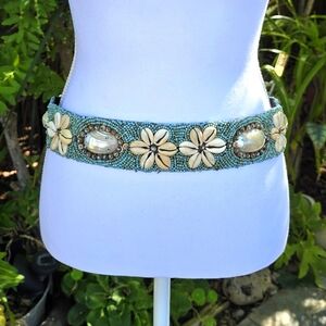 Beaded Floral Women's Belt